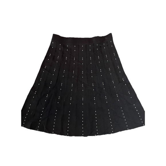 H&M Dresses & Skirts - H&M A-Line Black White Polka Dot Sweater Flare Women's Midi Skirt sz Large New